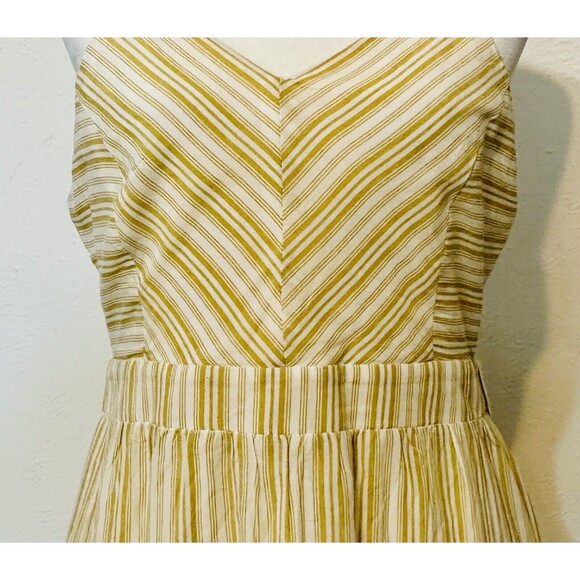 HYFVE Women Size L Striped Ruffle Hem Sleeveless Maxi Dress Cottage Boho - Picture 3 of 16